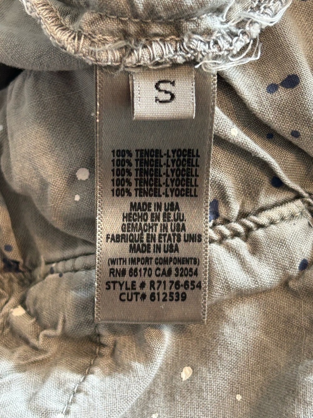 cloth & stone Anthropologie Light Gray tencel Joggers size M paint splatter - Picture 11 of 14